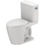 D-Neo PRO 1.28 GPF Rimless Elongated Two Piece Toilet Bowl, Single Flush, ADA Compliant, w/ DuraShield, Right Lever Flush and Seat (White)