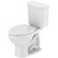 Duravit No.1 PRO 1.28 GPF Rimless Elongated Transitional Two Piece Toilet, Single Flush, ADA Compliant, w/ Left Lever Flush and Seat (White)
