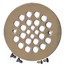4-1/4" Polished Brass Screw Down Shower Drain Strainer w/ Screws