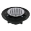 2" x 3" Chrome Plated Heavy Duty Shower Drain w/ 5" Round Strainer