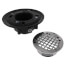 2" x 3" Nickel Bronze Heavy Duty Shower Drain w/ 5" Round Strainer