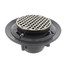 3" x 4" Oil Rubbed Bronze Heavy Duty PVC Shower Drain w/ 5" Round Strainer