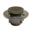 3" x 4" Old World Bronze Heavy Duty PVC Shower Drain w/ 5" Round Strainer