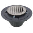 3" x 4" Brushed Nickel Heavy Duty Shower Drain w/ 5" Round Strainer