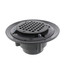 3" x 4" Oil Rubbed Bronze Heavy Duty Shower Drain w/ 5" Round Strainer