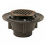 3" x 4" Old World Bronze Heavy Duty Shower Drain w/ 5" Round Strainer
