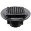 3" x 4" Oil Rubbed Bronze Heavy Duty PVC Shower Drain w/ 5" Square Strainer