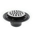 4" Shower Drain/Floor Drain w/ Stainless Steel Round Strainer PVC