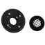 2" x 3" Oil Rubbed Bronze Shower Drain w/ 4-1/4" Round Strainer