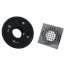 4" Shower Drain/Floor Drain Chrome Plated Cast, Square Strainer, PVC