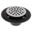 4" ABS Shower/Floor Drain w/ Stainless Steel Round Strainer