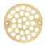 4" Polished Brass PVD Round Stamped Shower Drain Strainer