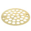 4" Polished Brass PVD Round Stamped Shower Drain Strainer