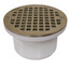 5" Round Old World Bronze Strainer w/ 3-1/2" PVC Spud