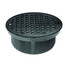 5" Round Brushed Nickel Strainer w/ 3-1/2" PVC Spud
