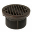 5" Round Oil Rubbed Bronze Strainer w/ 3-1/2" PVC Spud