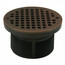 5" Round Old World Bronze Strainer w/ 3-1/2" PVC Spud