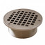 5" Round Brushed Nickel Strainer w/ 3-1/2" Metal Spud