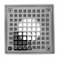 4" Square Chrome Plated Strainer w/ 2" Brass Spud
