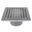 4" Square Chrome Plated Strainer w/ 2" Brass Spud