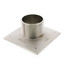 4" Square Brushed Nickel Strainer w/ 2" Brass Spud