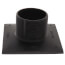 4" Square Oil Rubbed Bronze Strainer w/ 2" Brass Spud