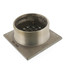 5" Square Nickel Bronze Strainer w/ 3-1/2" Metal Spud