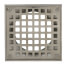 5" Square Brushed Nickel Strainer w/ 3-1/2" Metal Spud
