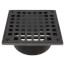 5" Square Oil Rubbed Bronze Strainer w/ 3-1/2" Metal Spud