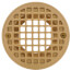 4-1/4" Round Polished Brass Strainer w/ 2" Metal Spud