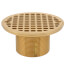 4-1/4" Round Polished Brass Strainer w/ 2" Metal Spud