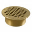 5" Round Polished Brass Strainer w/ 3-1/2" Metal Spud