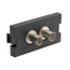 Duplex ST Fiber Adapter MOS Module, Zirconia Ceramic Sleeve, 1 Unit High (Black)