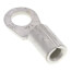 1/4" Bolt Hole Non-Insulated Large Brazed Seam Copper Ring Terminal, 8 AWG