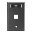 Single-Gang Quickport, Wallplate w/ Id Window, 1-port (Black)