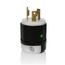 20A, 250V NEMA L6-20p, 2p, 3w, Locking Plug, Grounding, Power Indication (Black/White)