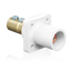 Male, Panel Receptacle, 90-Degree, Double Set Screw, 2/0-4/0 AWG, 400A Max., 16 Series Taper Nose (White)- Bulk Pack (25)