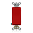 20A, 120/277V Decora Plus Rocker Double-pole AC Quiet Switch, Commercial Spec Grade, Self Grounding, Back & Side Wired (Red)