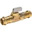 1/2" Female Press x 1/2" Female Press Straight In-Line Stop w/ Drain, Lead Free (Rough Brass)