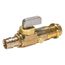 1/2" Expansion PEX x 1/2" Female Press Straight In-Line Stop w/ Drain, Lead Free (Rough Brass)
