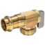 1/2" Female Press x Male Angle Hose Valve, Lead Free (Rough Brass)