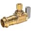 1/2" Female Press x 1/4" OD Comp Angle Supply Stop, Lead Free (Rough Brass)