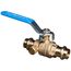 1/2" Female Press Straight Full Port Brass Ball Valve w/ Drain (Lead Free)