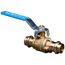 1/2" Female Press Straight Full Port Brass Ball Valve (Lead Free)