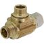3/8" OD Fem. Comp. x 3/8" OD Comp. x 3/8" OD Comp. Mini-Ball Tee less Nuts & Sleeve, Lead Free (Brass), 510-41-31LNS-31LNS