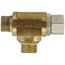 3/8" OD Fem. Comp. x 3/8" OD Comp. x 3/8" OD Comp. Mini-Ball Tee less Nuts & Sleeve, Lead Free (Brass), 510-41-31LNS-31LNS
