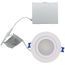 4" Round Aperture Adjustable Slim Downlight, 5 CCT Selectable - Matte White (12W)