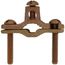 3/8"-1" Direct Burial Bronze Bare Ground Clamp, 10 Sol - 2 Str (Pack of 25)