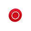 Harmony ZB Round White Marked O Push Button Cap - Red