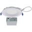 4" Round Baffle Slim Downlight, 5 CCT Selectable - Matte White (12W)